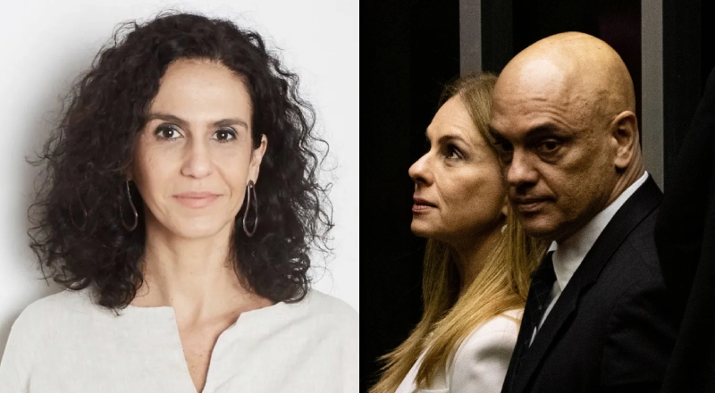 Jornalista Manu Gaspar provoca Ministro Alexandre de Moraes sobre esposa