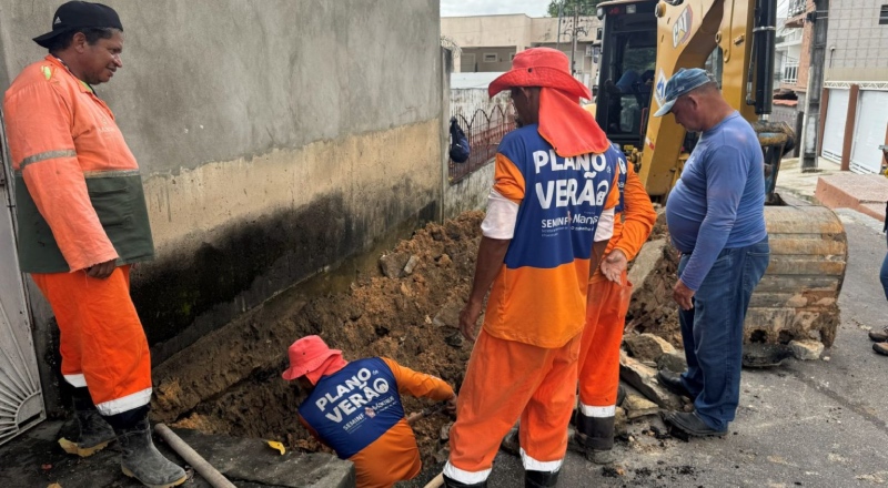 Prefeitura de Manaus atua rapidamente e restabelece drenagem danificada no bairro Japiim, na zona Sul.