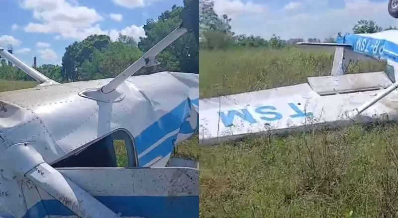 Avião monomotor cai perto do Aeroclube em Manaus