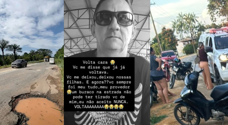 "Esposa desaba após marido morrer em acidente na AM-010"