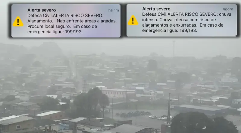 Defesa Civil emite alerta de chuvas intensas e deslizamentos em Manaus