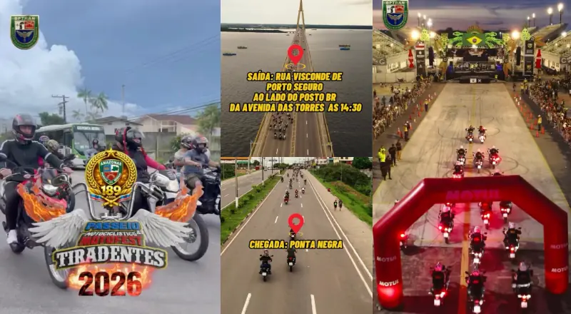 Atenção, Motoqueiros! Motofest comemora 189 anos da PMAM