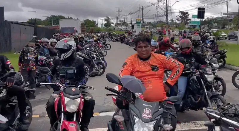 Tudo parado!: motociclistas protestam contra PL 152/2025 em Manaus