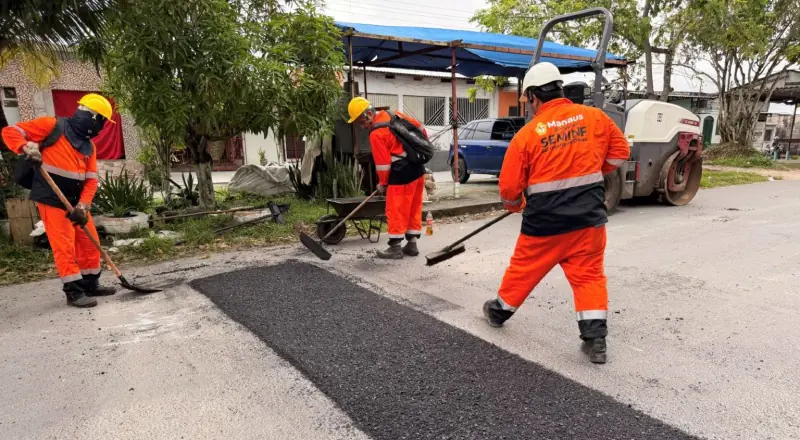 Prefeitura de Manaus intensifica operação ‘Tapa-Buracos’ na cidade