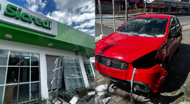Homem é preso após pegar carro da mãe para arrombar banco