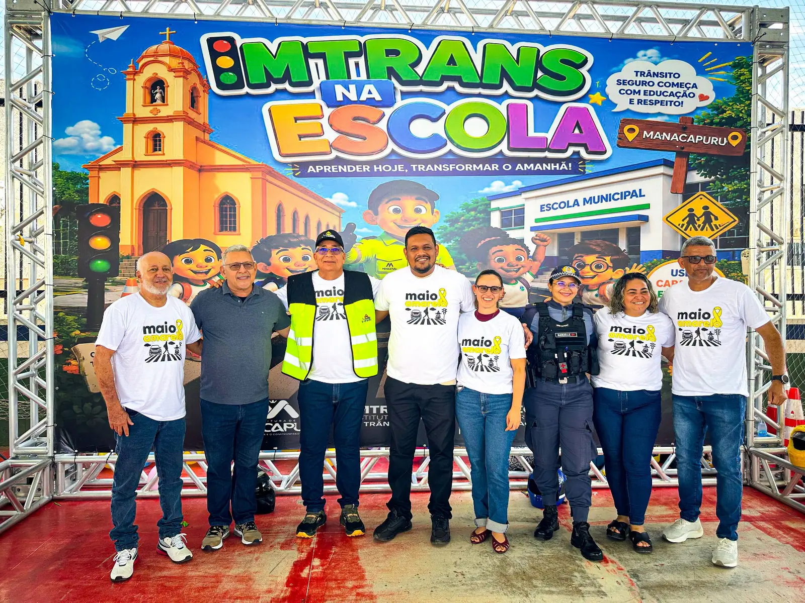 Maio Amarelo: IMTRANS na Escola mobiliza estudantes em Manacapuru