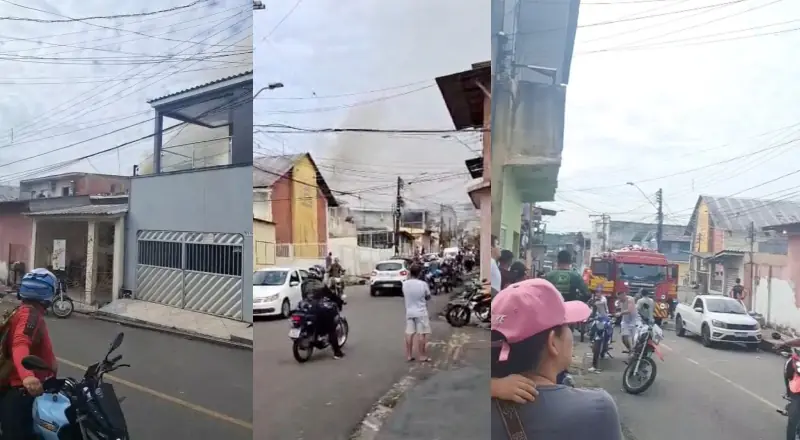 A casa da vizinha tá pegando fogo! Moradores em alerta