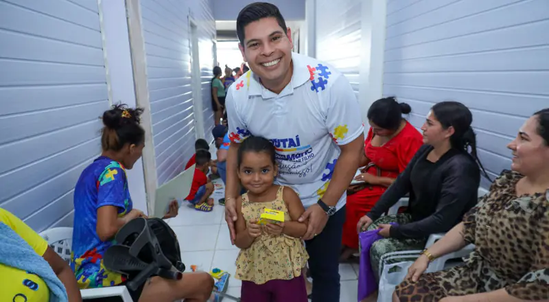 Deputado Mário César Filho leva Ação Laudo Azul a Jutaí para crianças autistas