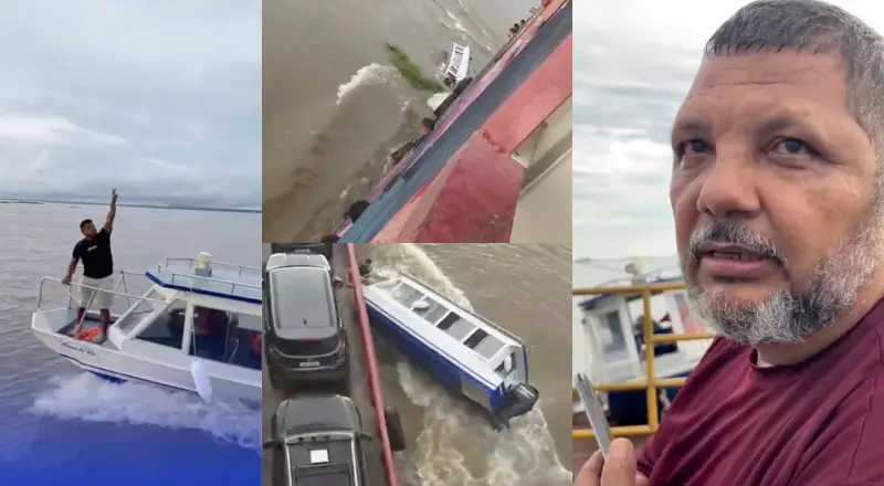 Lancha afunda durante tentativa de alcançar balsa em Santarém