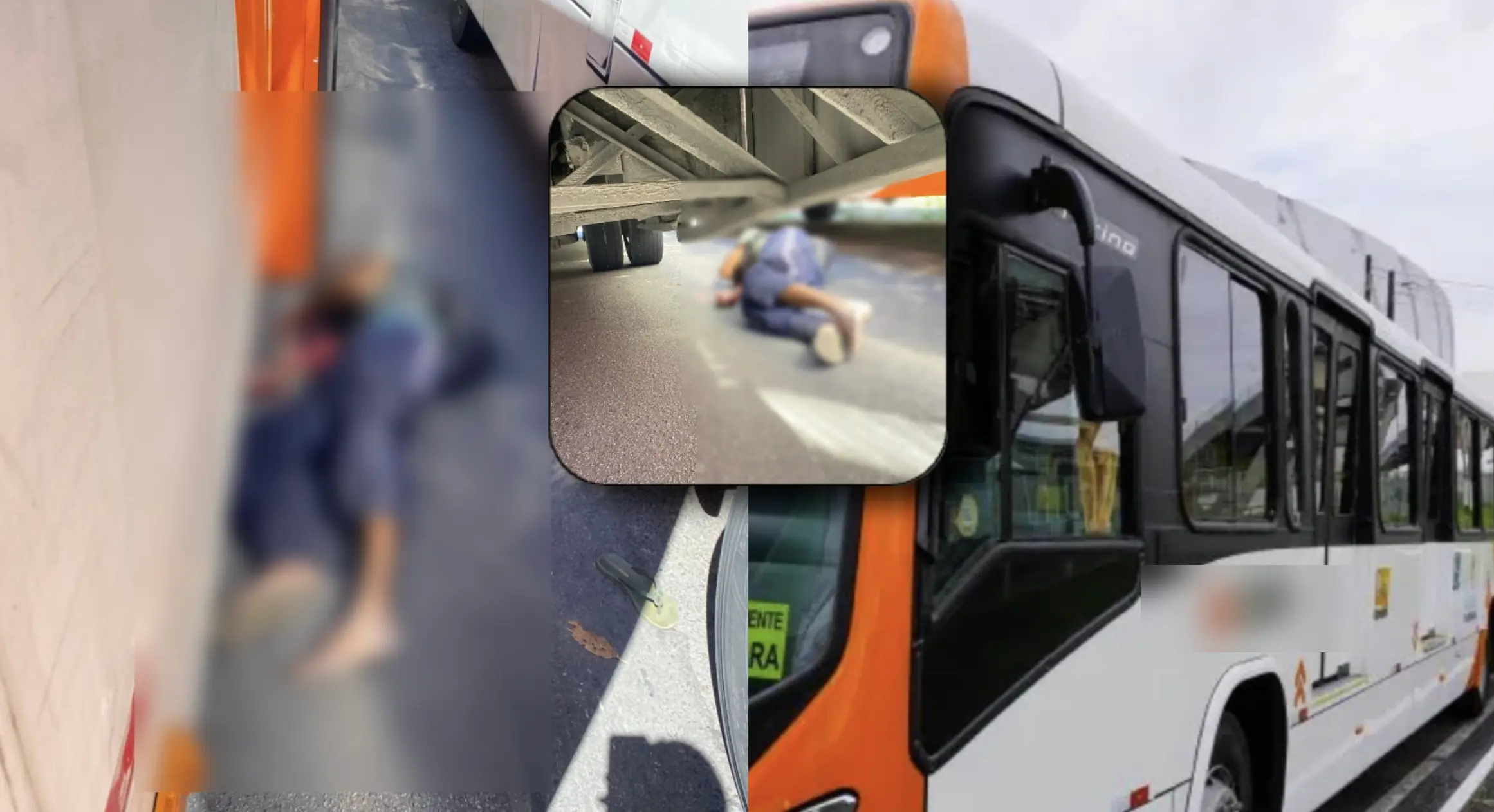ESMAGADO: Acidente de ônibus no terminal Ouro Verde deixa ferido