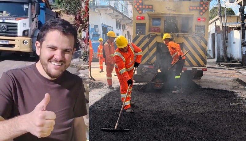 Em pleno domingo, Renato Junior melhora ruas em Manaus