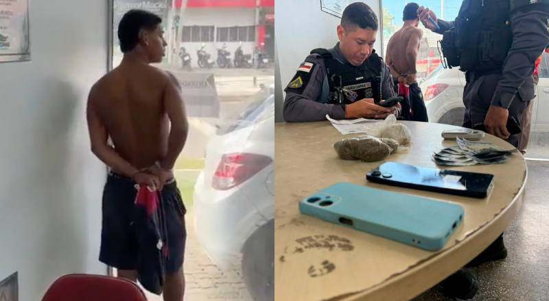 Jovem de 19 anos é preso com drogas durante patrulhamento eficaz