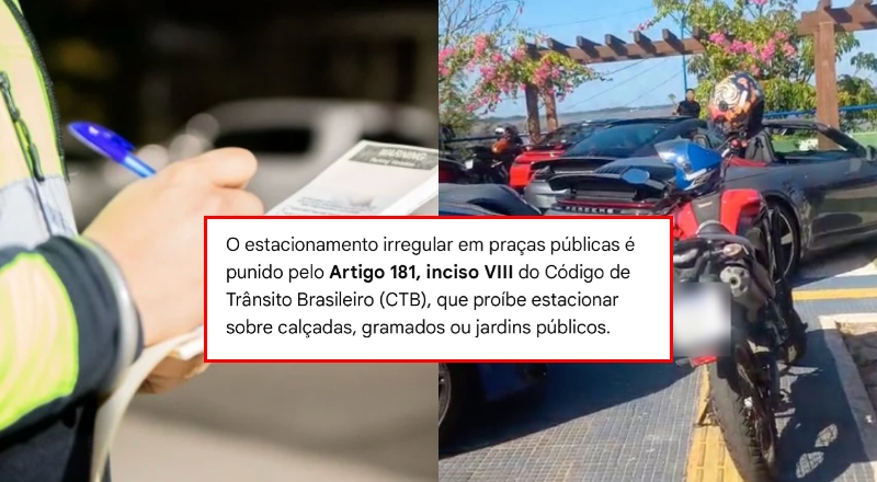 E tome multa! Evite problemas ao estacionar em espaços de lazer