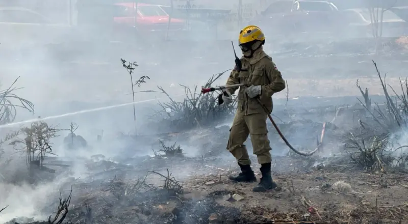 Incêndio de grandes proporções assusta moradores na zona Leste