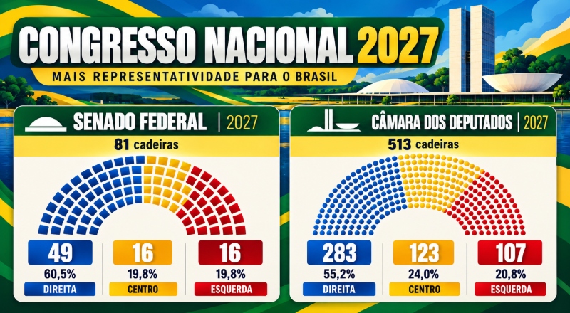Congresso Nacional de 2027: PL se torna força política no Brasil