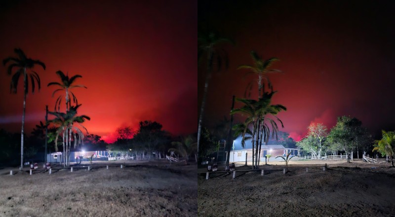 Noite de céu vermelho: Comunidade de Novo Remanso pede ajuda urgente