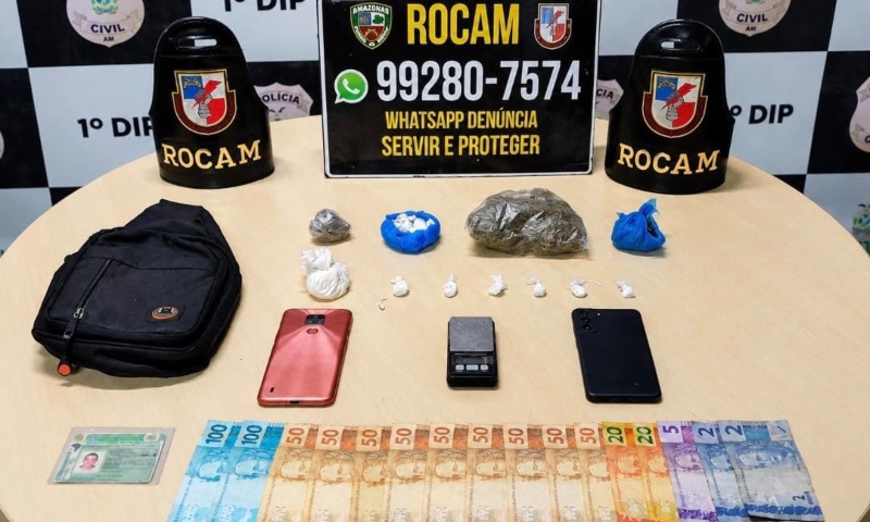 Foragido por tráfico é preso com drogas no Japiim – Vídeo exclusivo