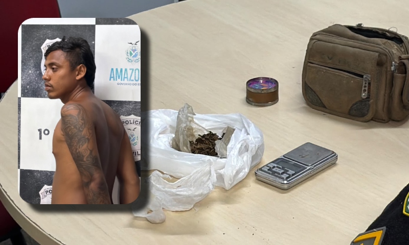 Casa caiu: preso com drogas e balança de precisão em Manaus
