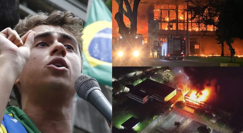 Nikolas Ferreira vai processar petistas por mentiras sobre incêndio